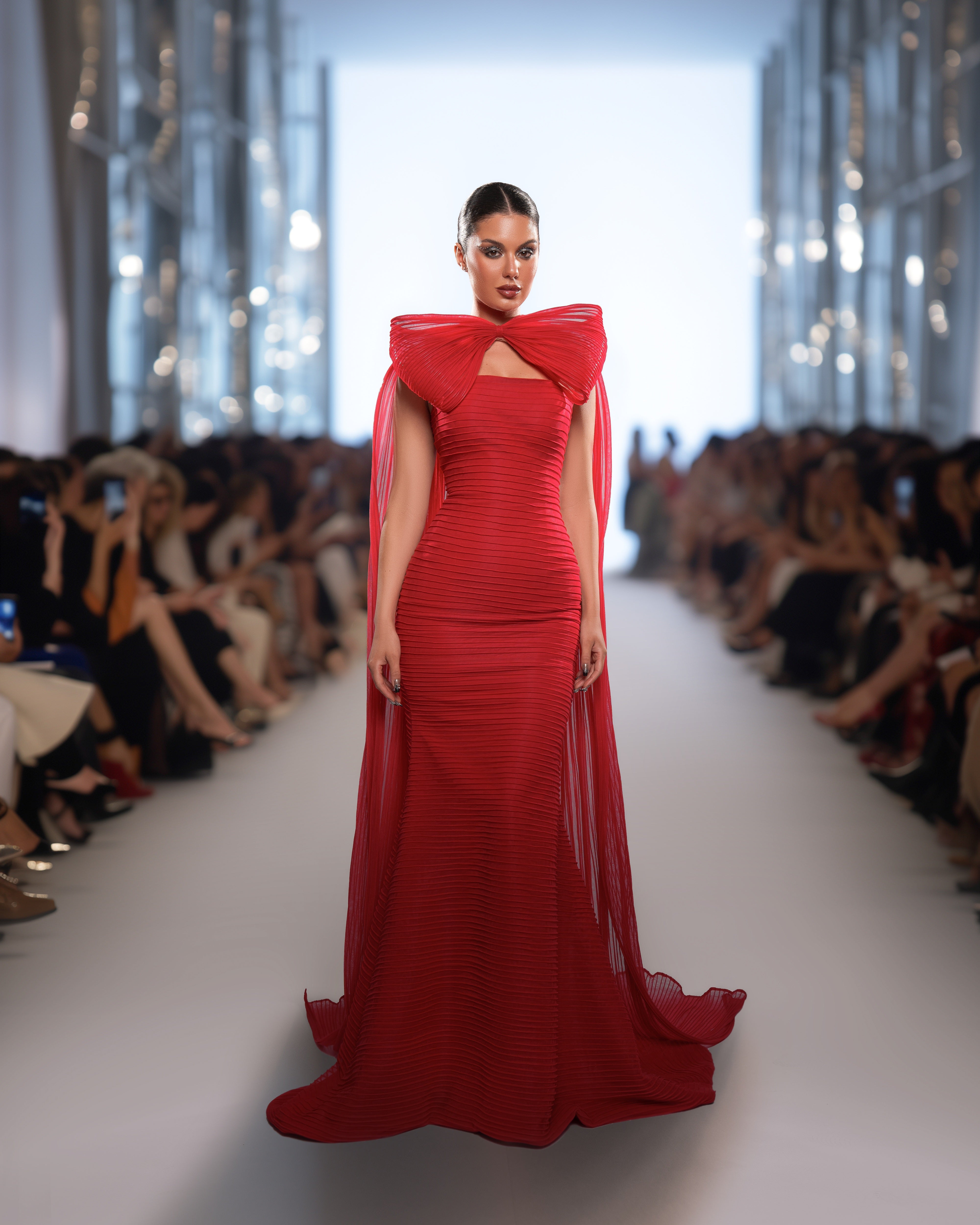 Tour with Neck Bow Dress