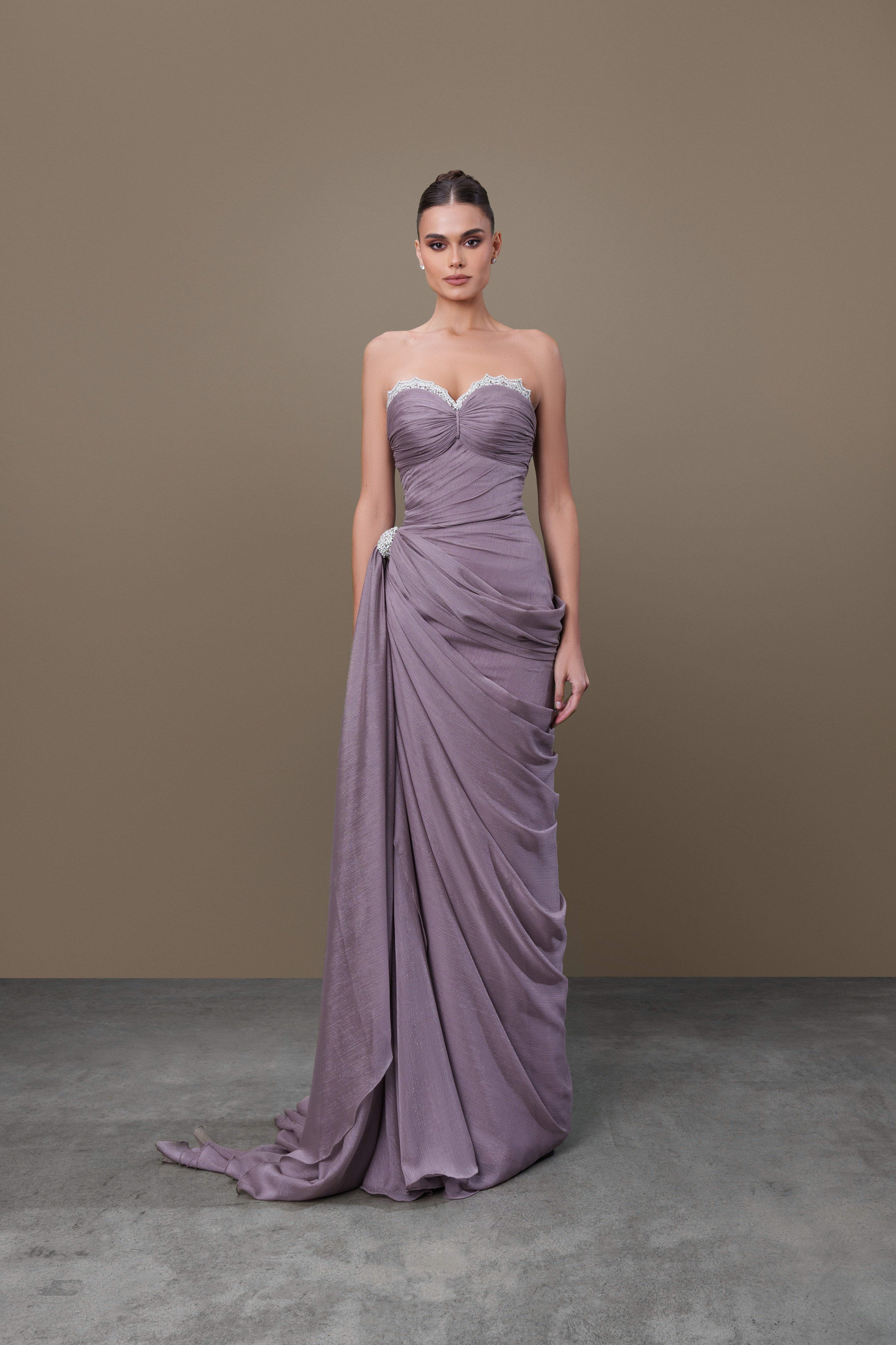 Chiffon Cocktail Crystal Lining Dress