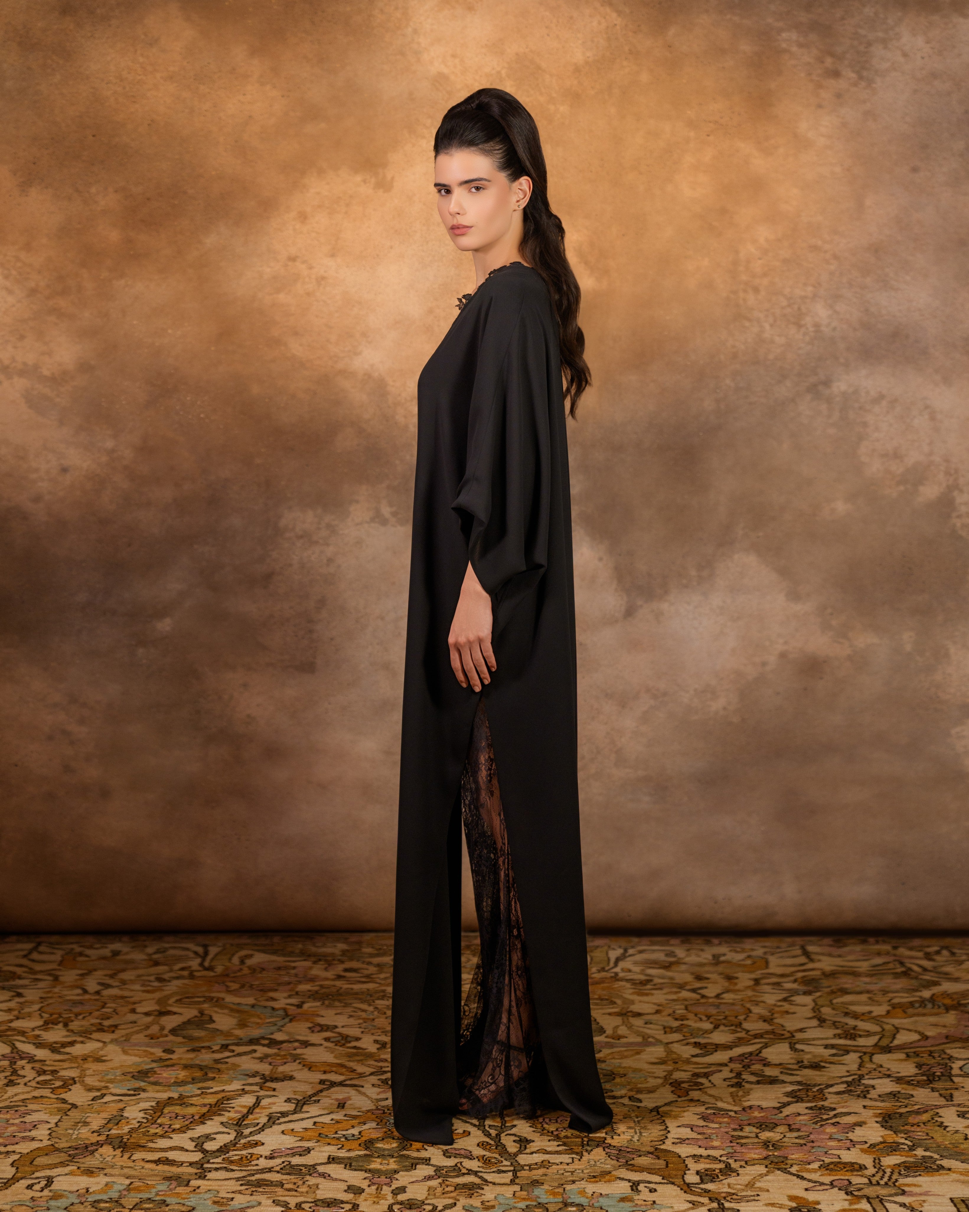 Crepe with dantel pants