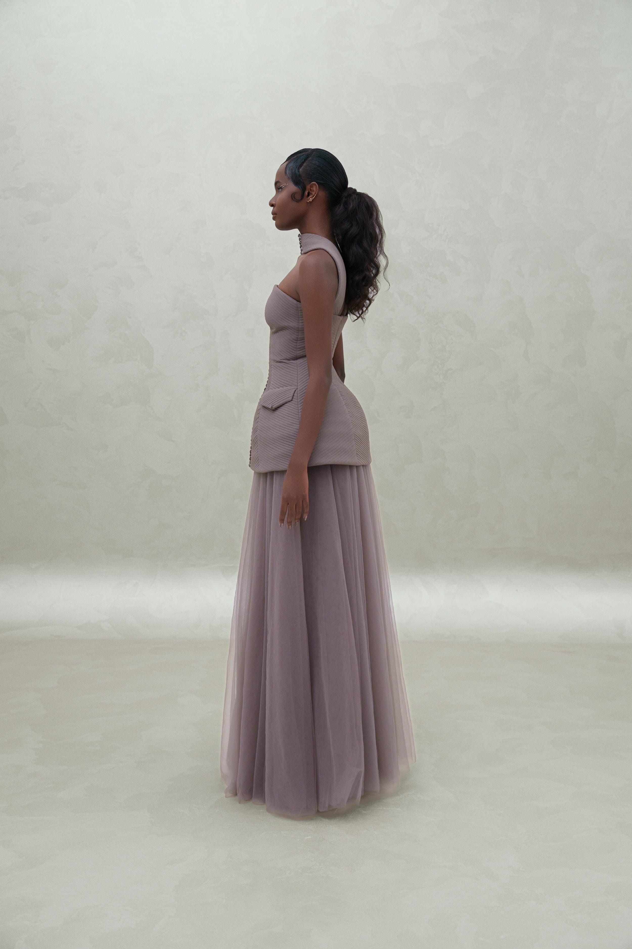 Shawl and Corset with Tour Dress