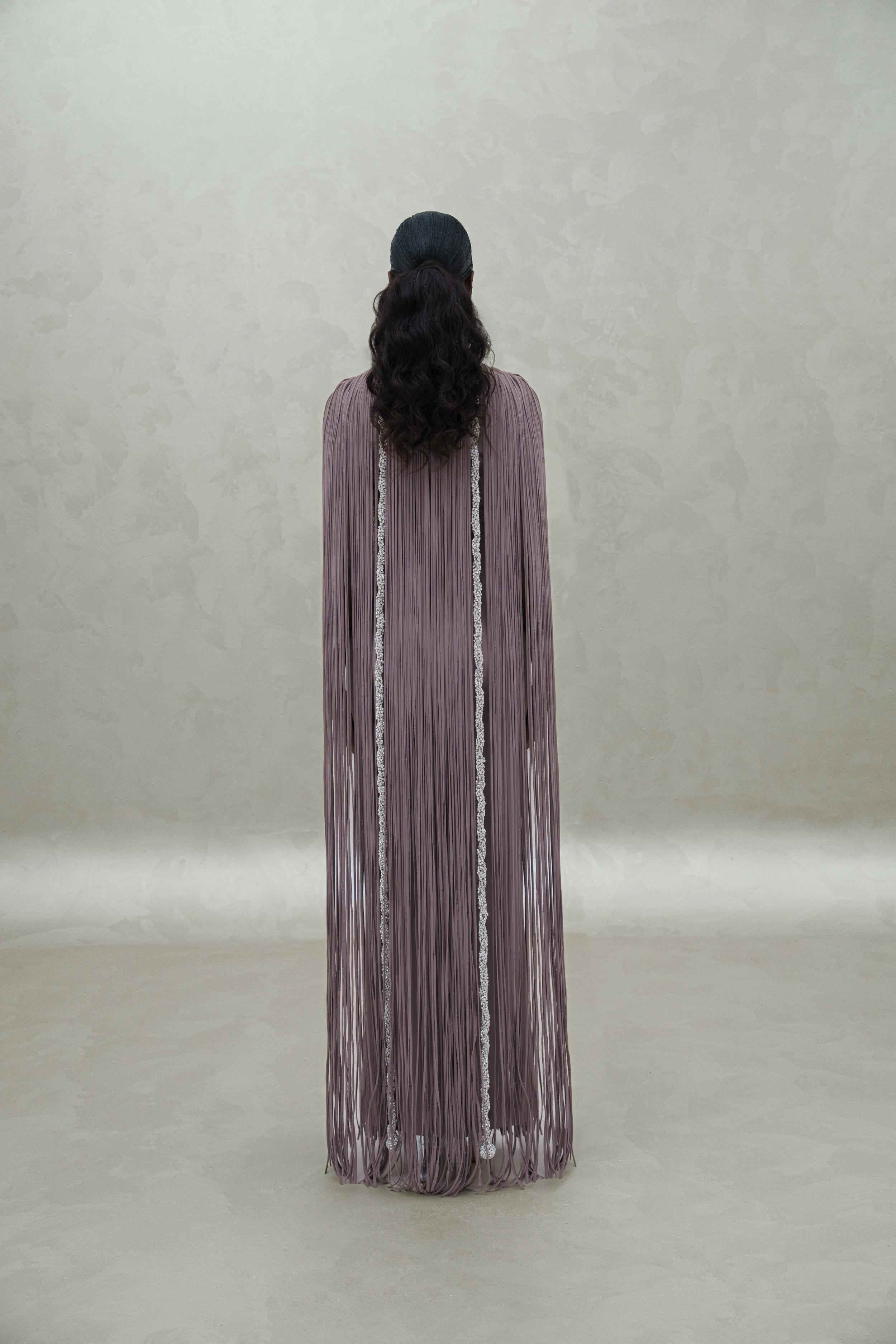 hem dress with a crystal line set