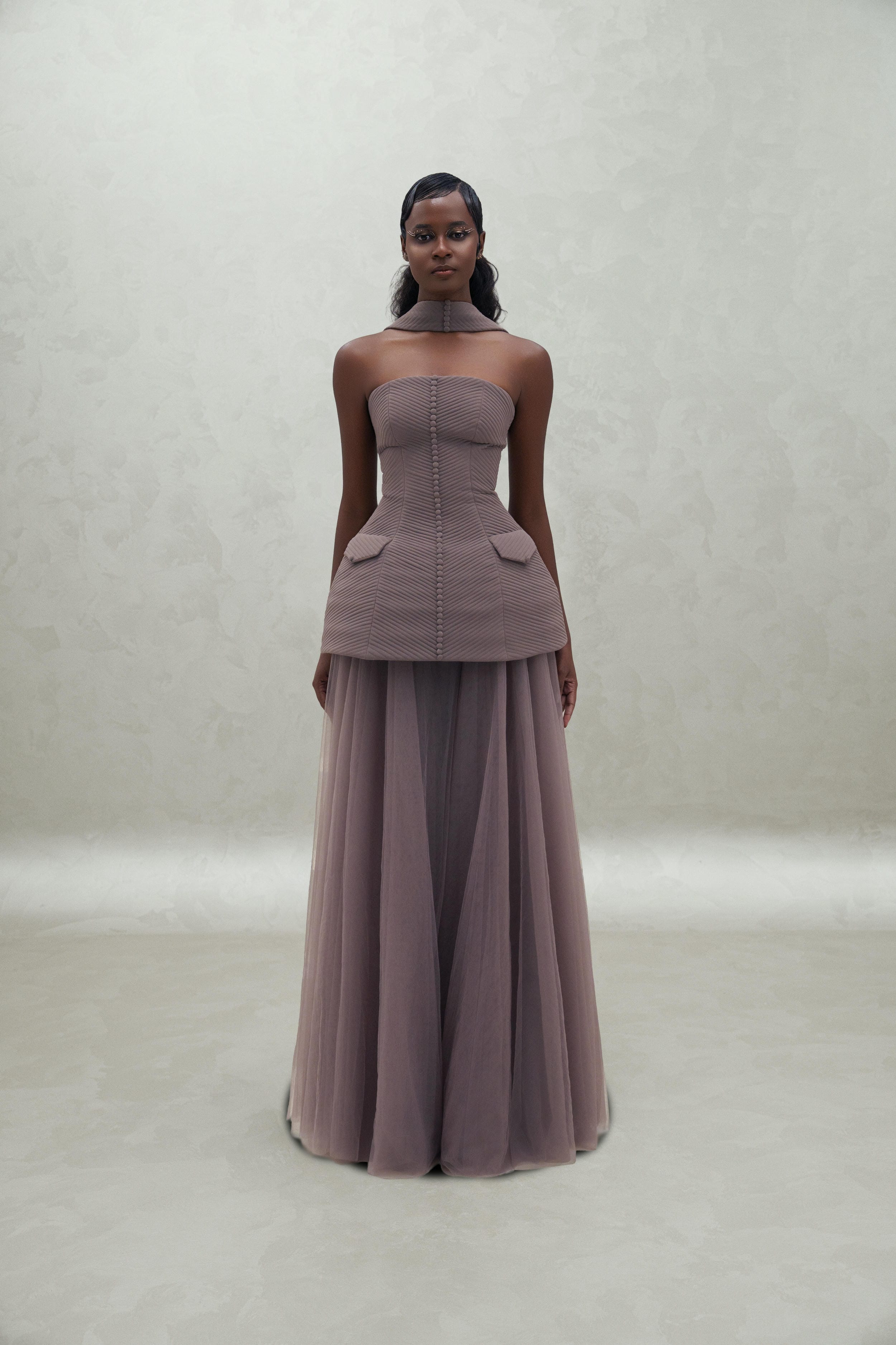 Shawl and Corset with Tour Dress