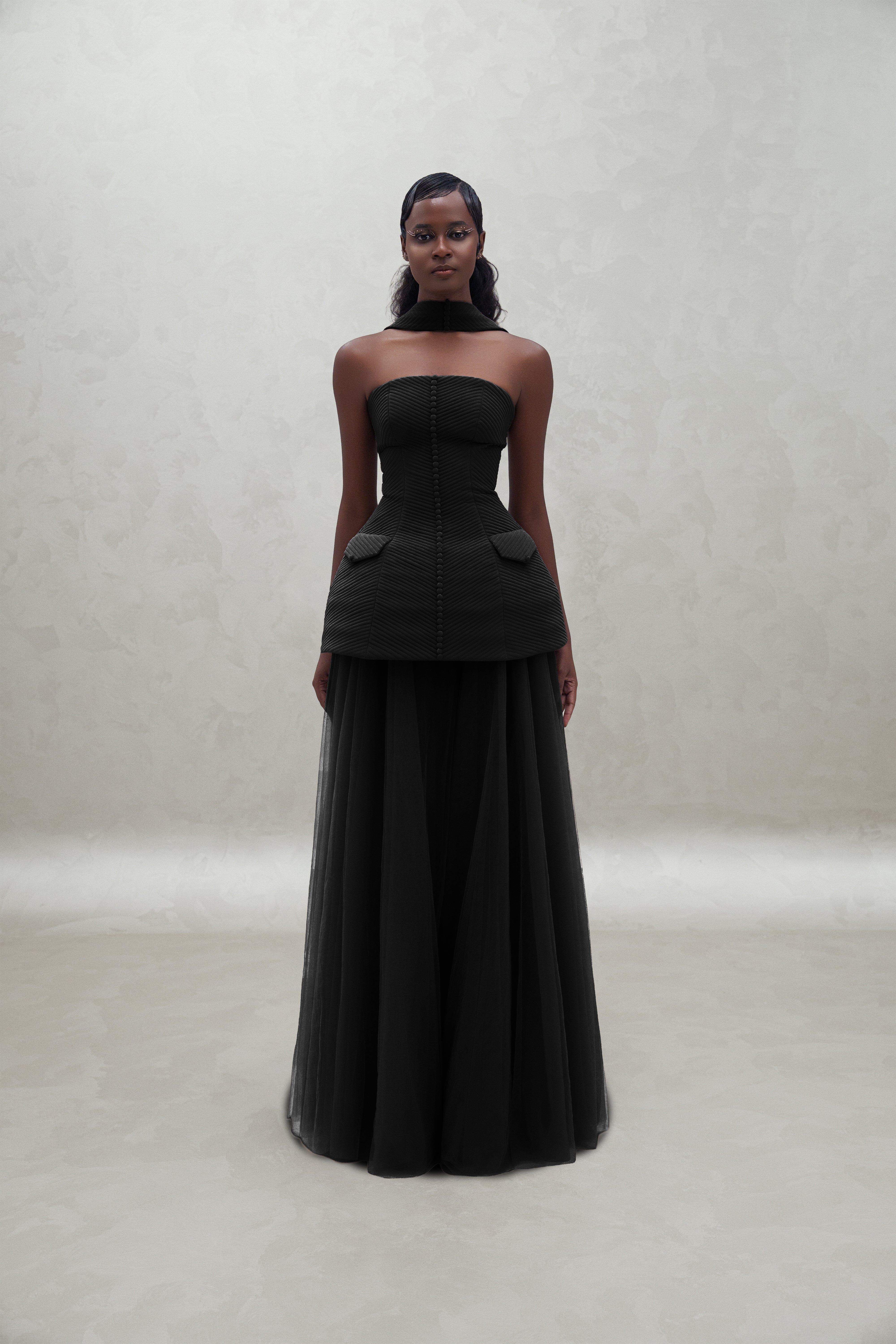 Shawl and Corset with Tour Dress