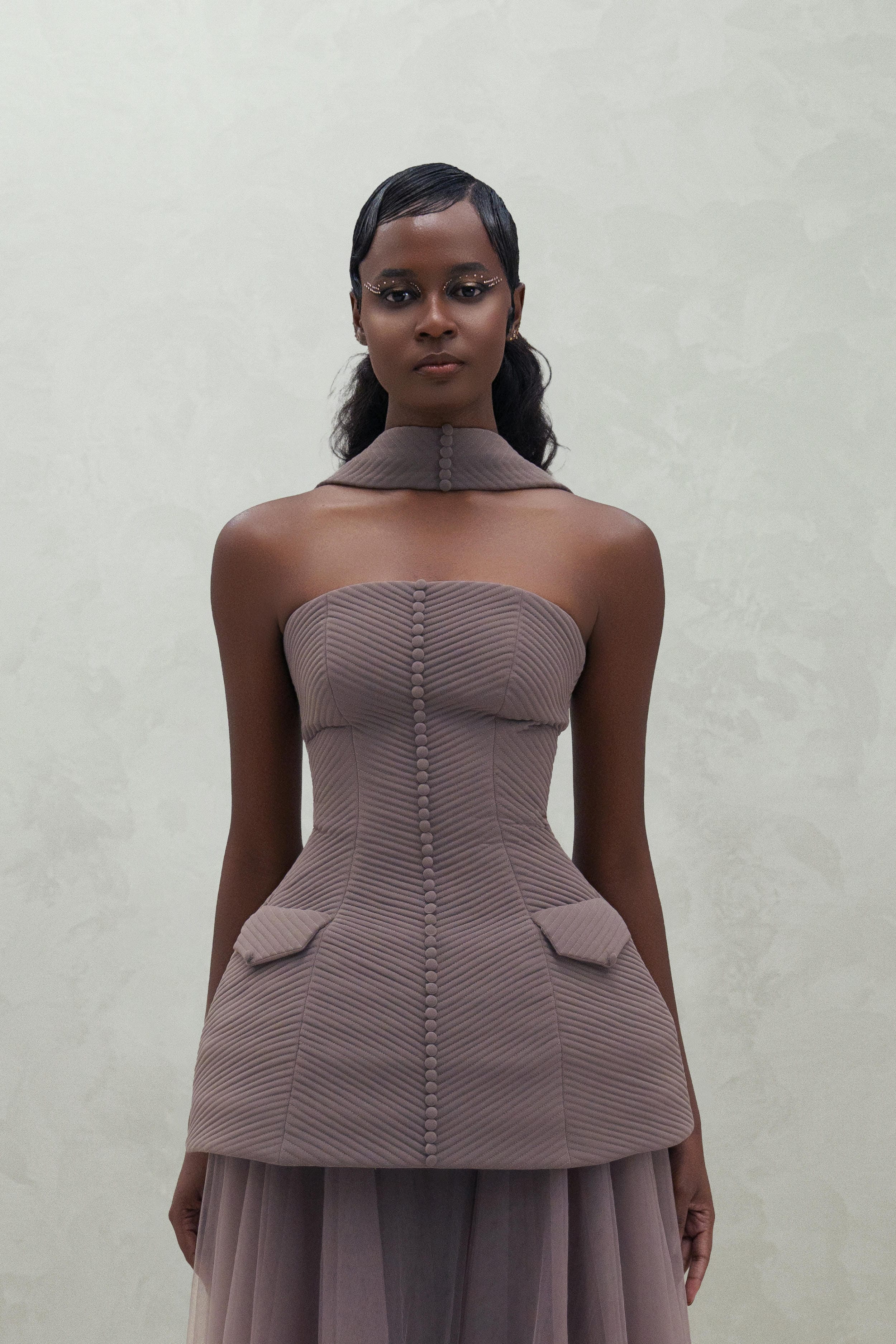 Shawl and Corset with Tour Dress