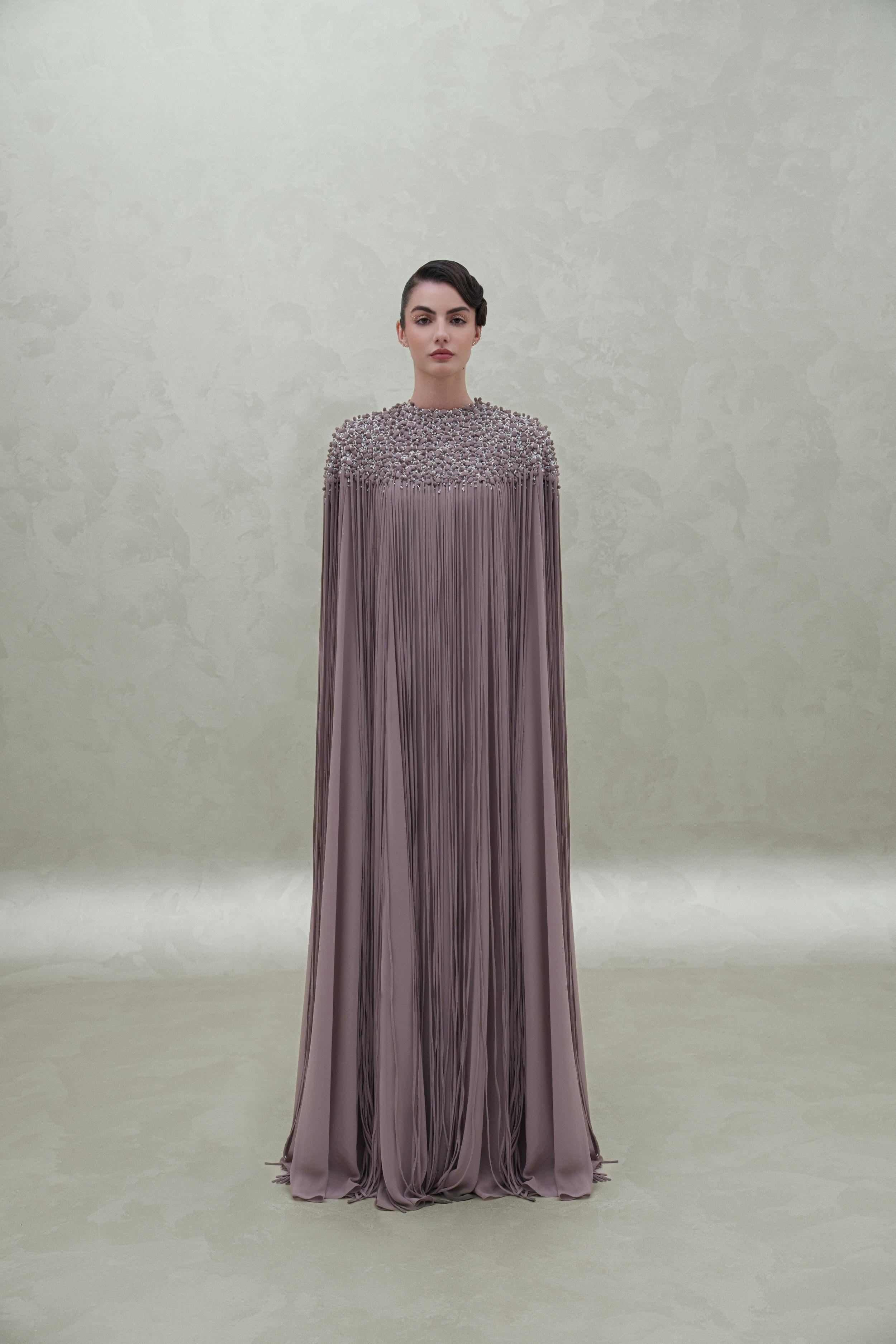 crystal chest hem dress