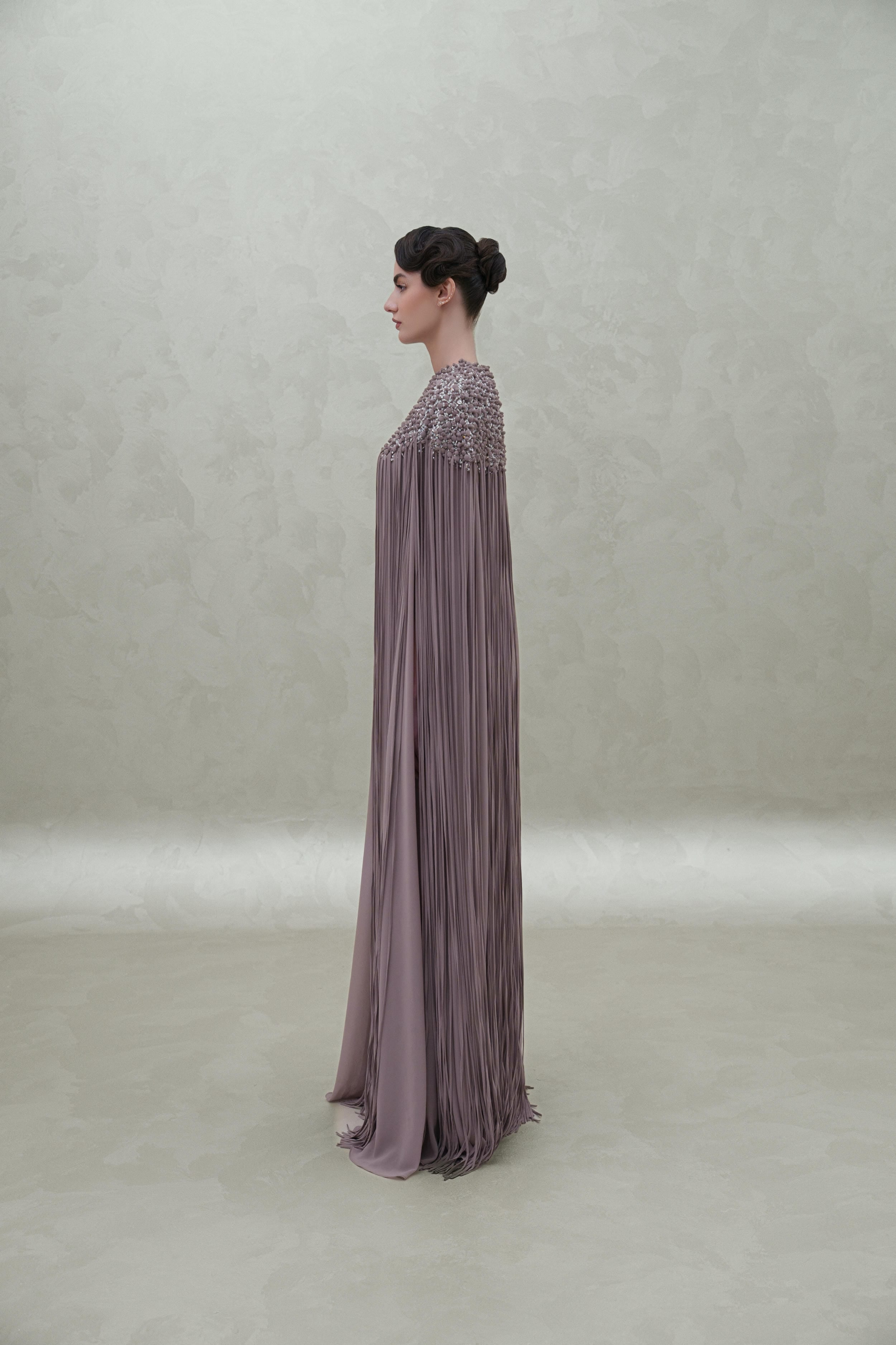 crystal chest hem dress