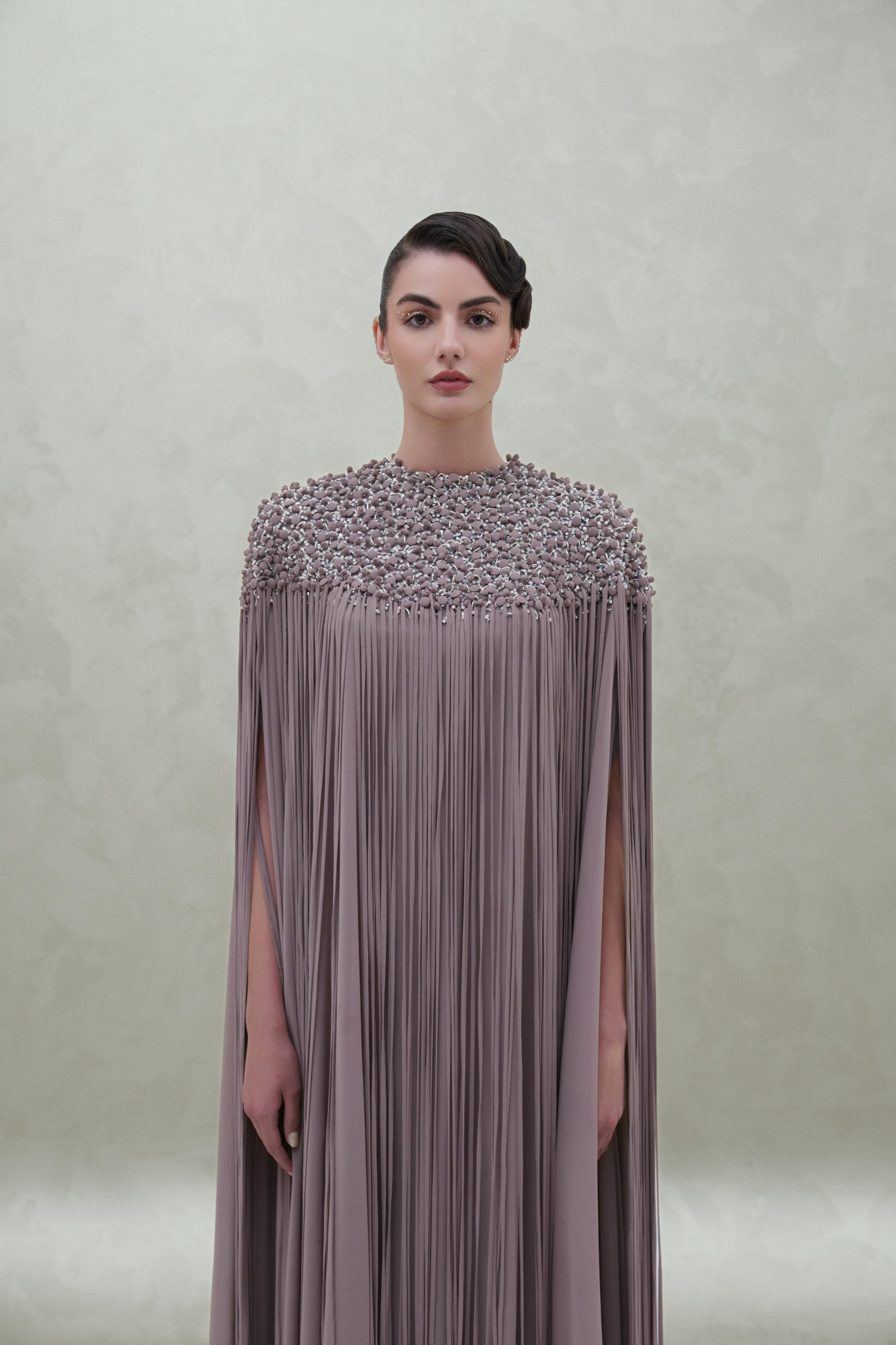 crystal chest hem dress